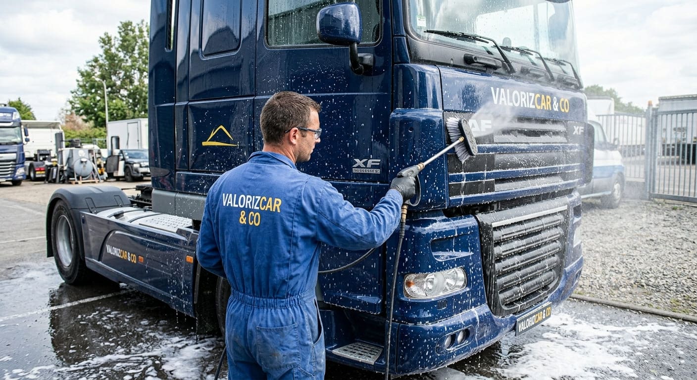 Lavage Camion poids-lourd sur site